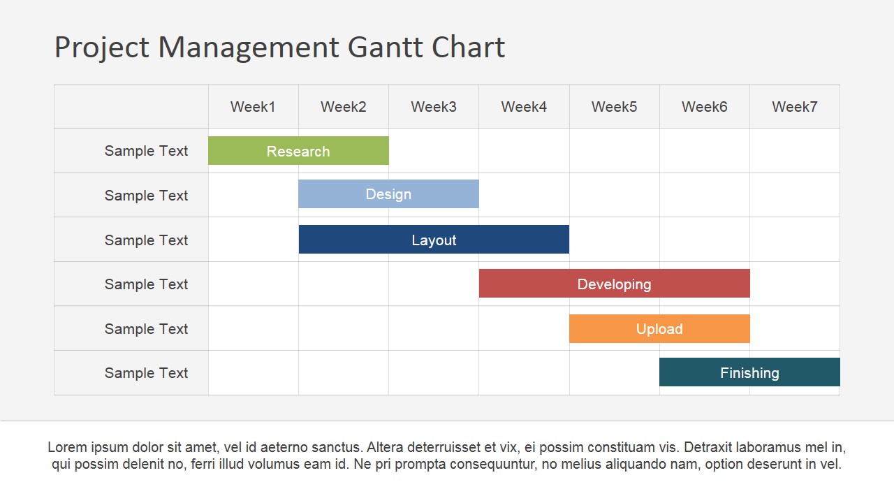 Flat Gantt Chart Template For PowerPoint lupon gov ph