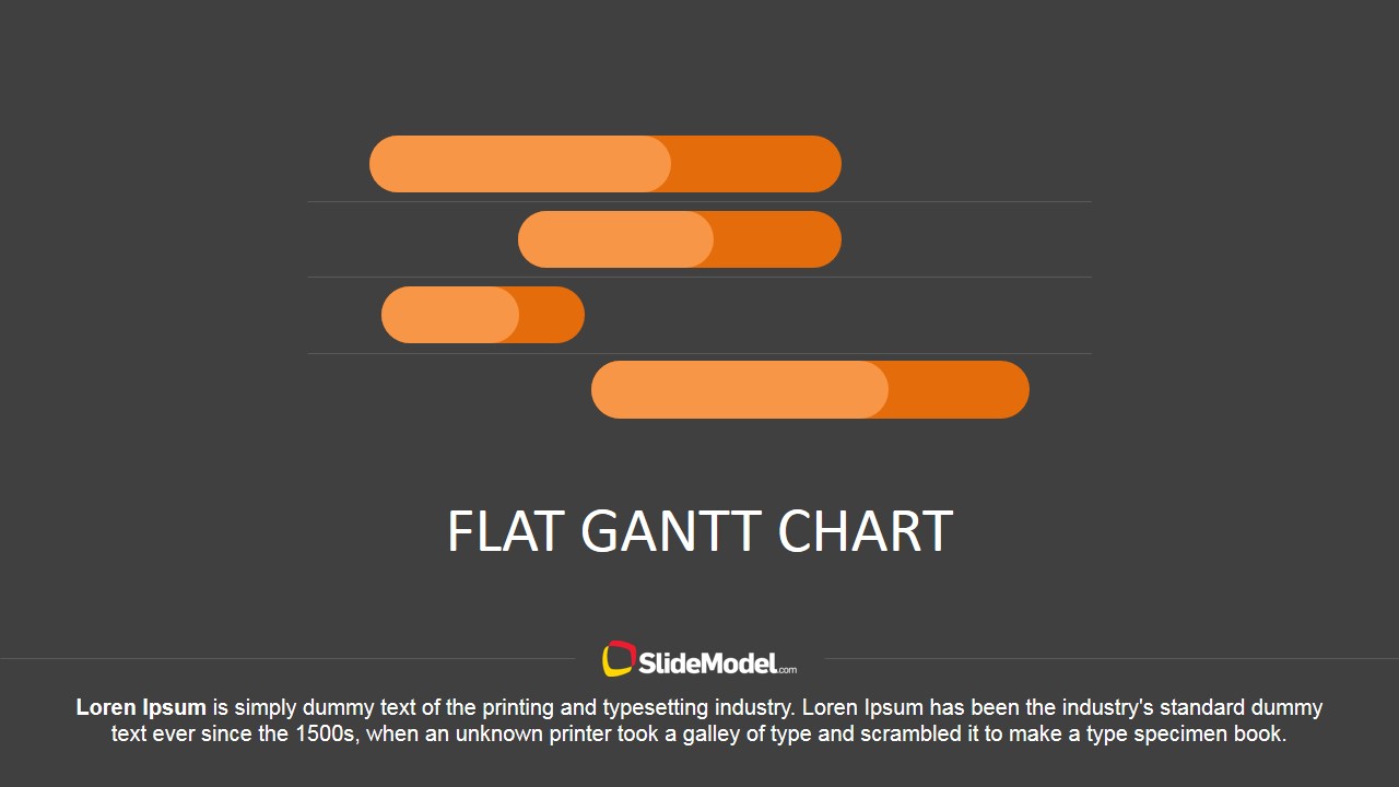 PowerPoint Slide Cover Round Corners Gantt Chart