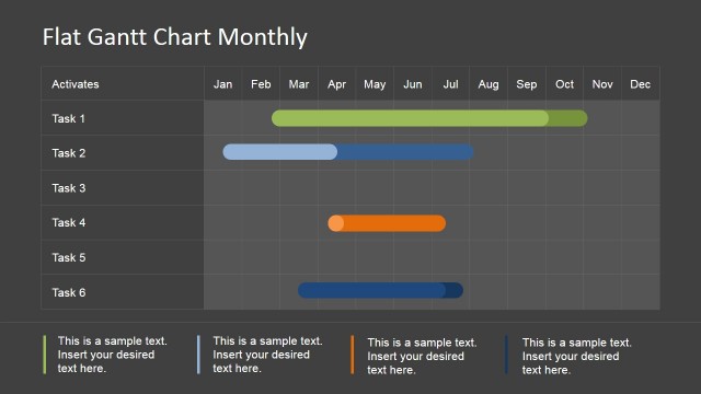 PowerPoint Gantt Chart Monthly Schedule