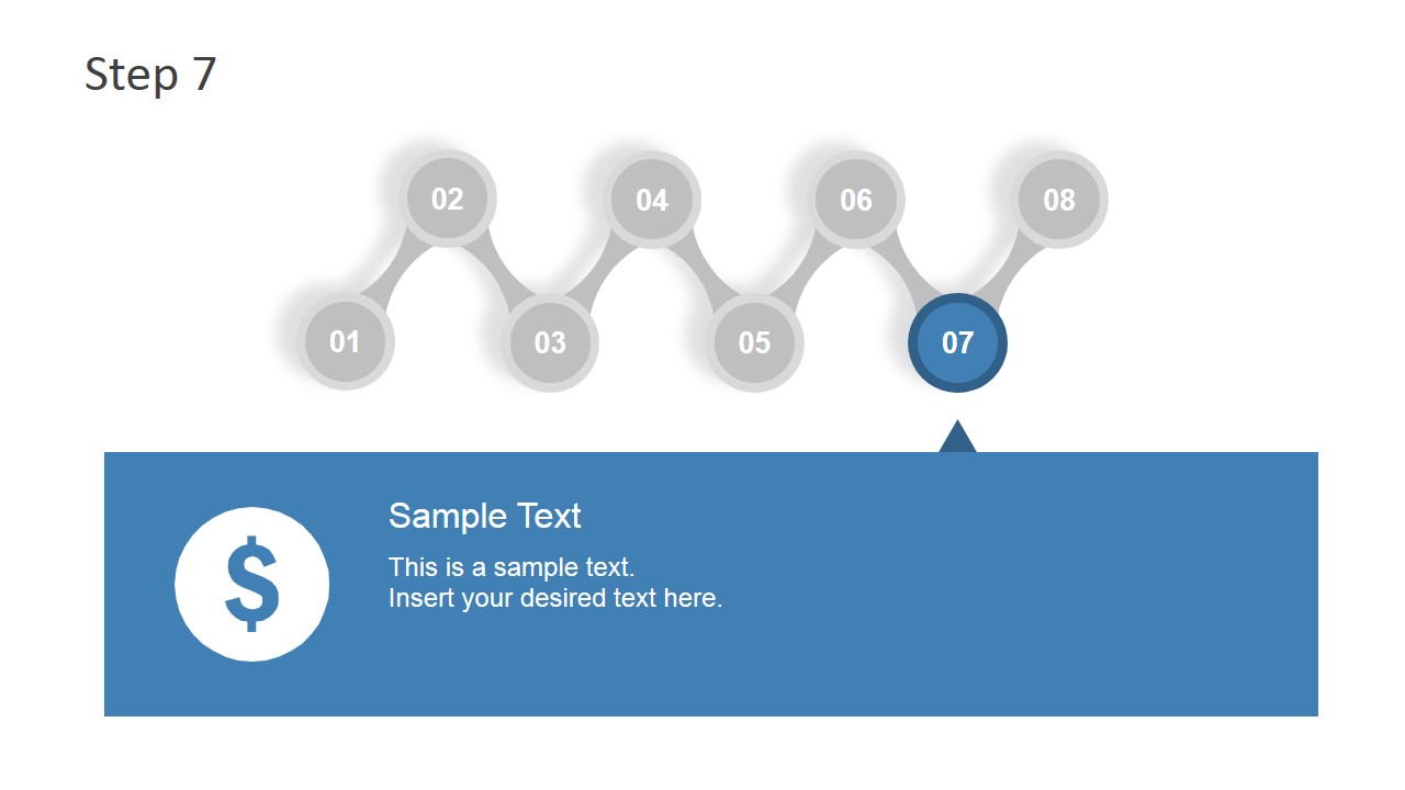 8 Steps Zig Zag Diagram Template for PowerPoint - SlideModel