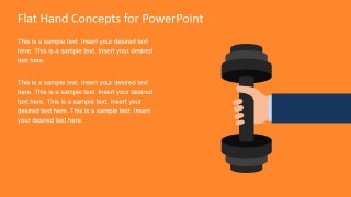 Flat Hand Lifting Weights Graphic