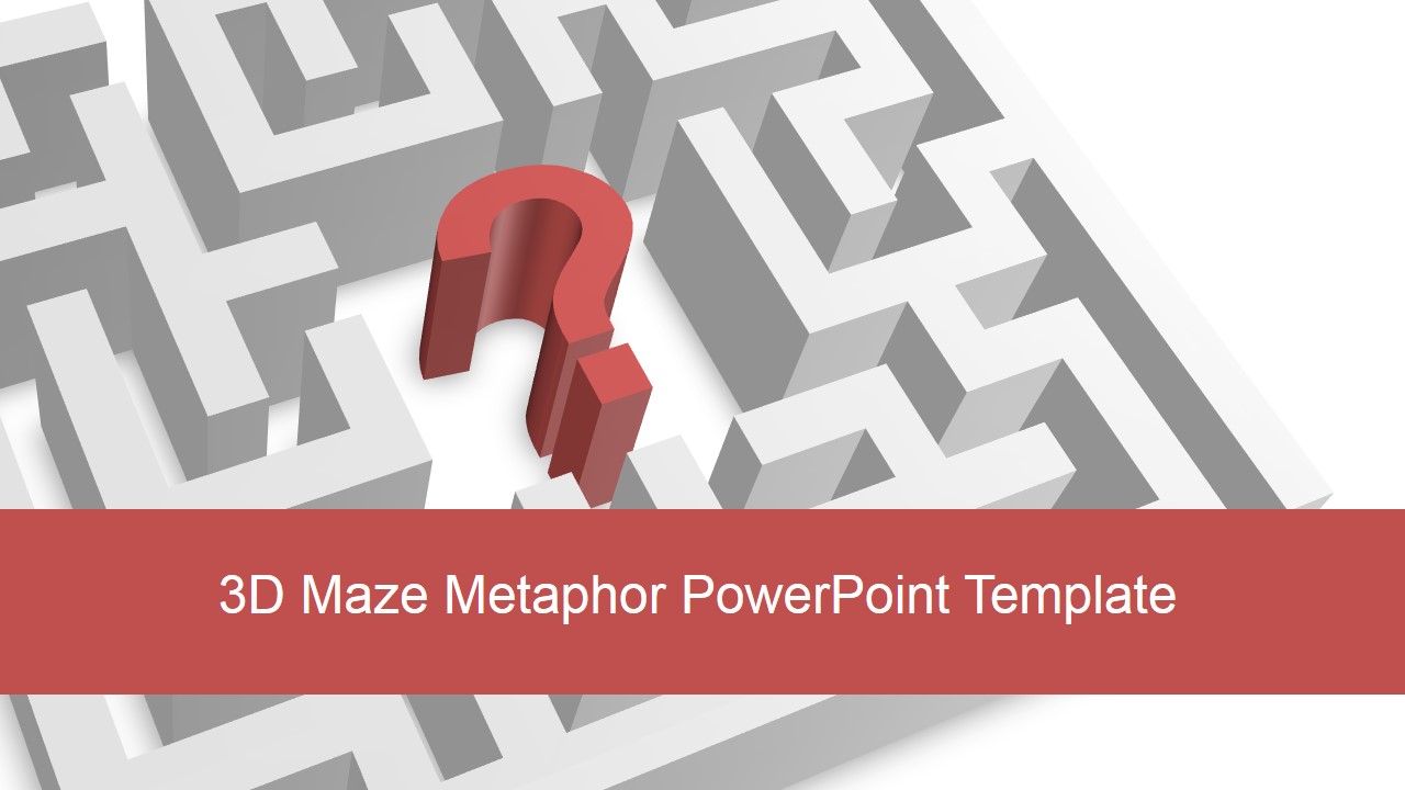 3D Maze PowerPoint Shape Background