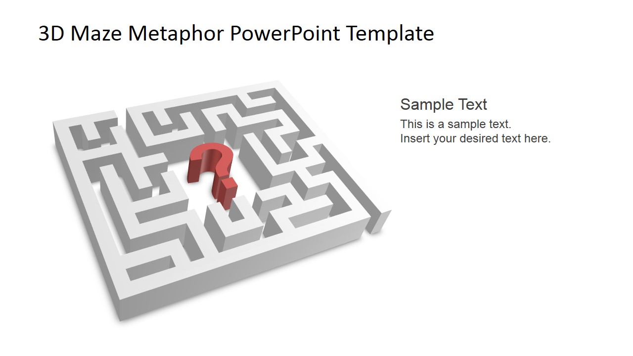 3D Maze Metaphor PowerPoint Template - SlideModel