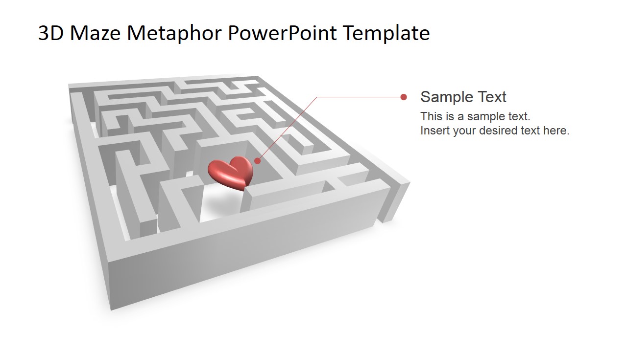 3D Maze Metaphor PowerPoint Template - SlideModel