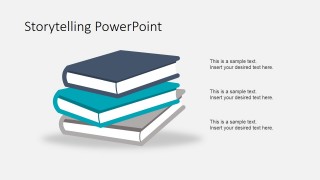 PowerPoint Books Shapes in 3D Material Flat Design