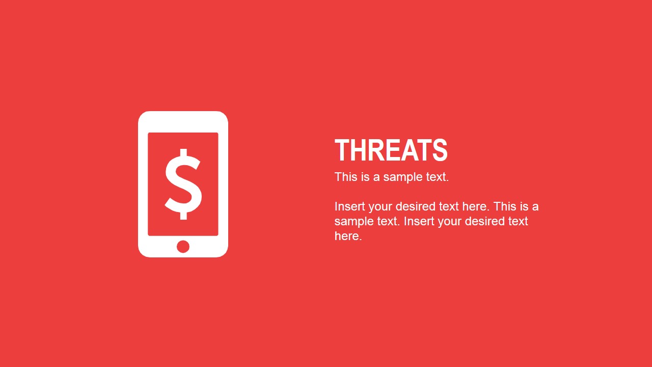 Flat Threats Slide for PowerPoint