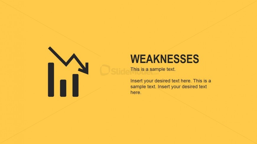 Flat Weaknesses Slide for PowerPoint