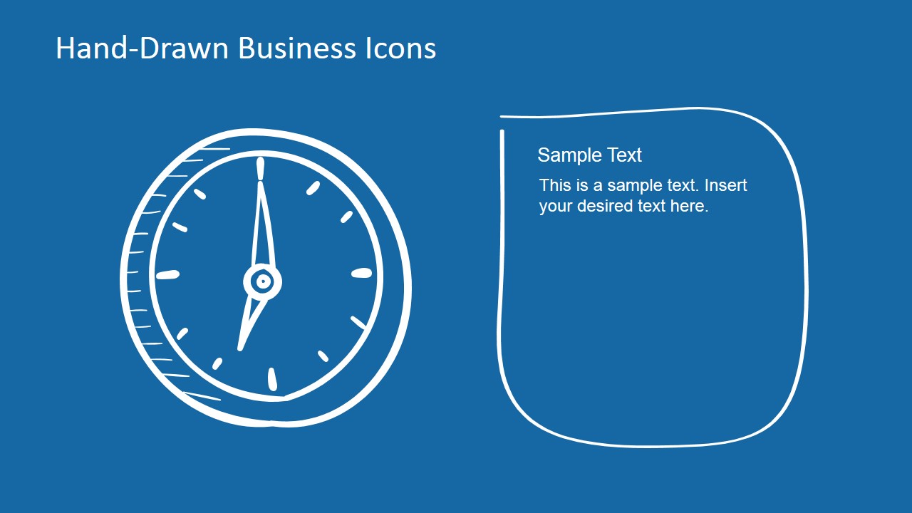 Hand-Drawn Analog Clock Shape for PowerPoint - SlideModel