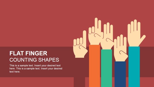 Flat Finger Counting Shapes for PowerPoint