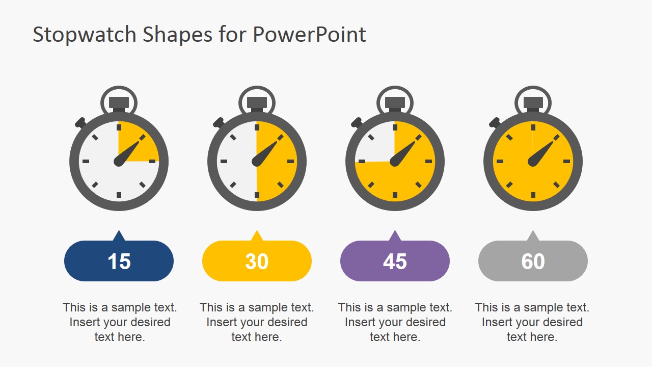 Stopwatch Shapes for PowerPoint SlideModel