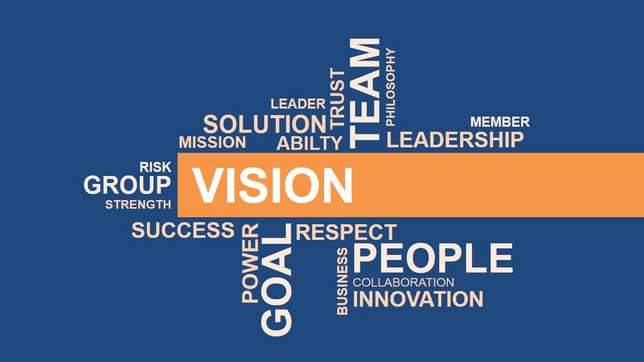 Simple Vision Word Cloud Design for PowerPoint