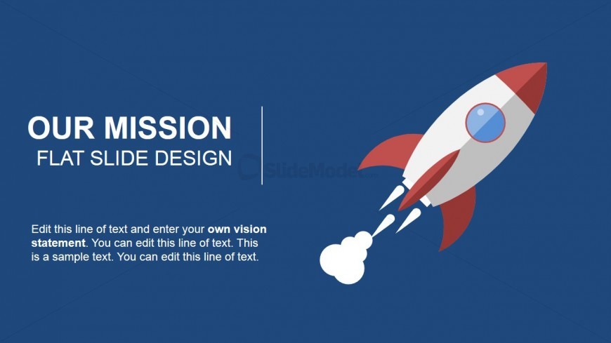 Our Mission Space Rocket Illustration