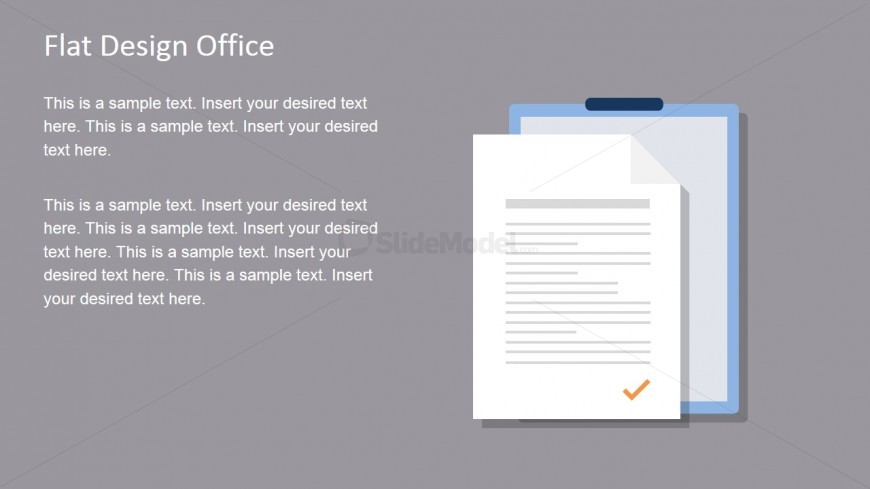 Flat Office Document Vector for PowerPoint