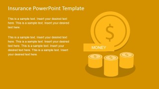 Insurance Slide Design with Coin Shapes