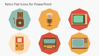 Retro Style PowerPoint Icons Featuring Technology