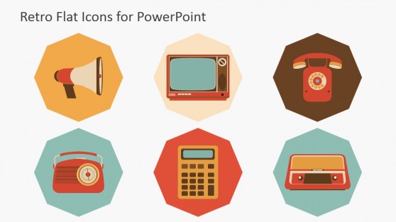 PowerPoint Shapes Featuring Retro Devices - SlideModel