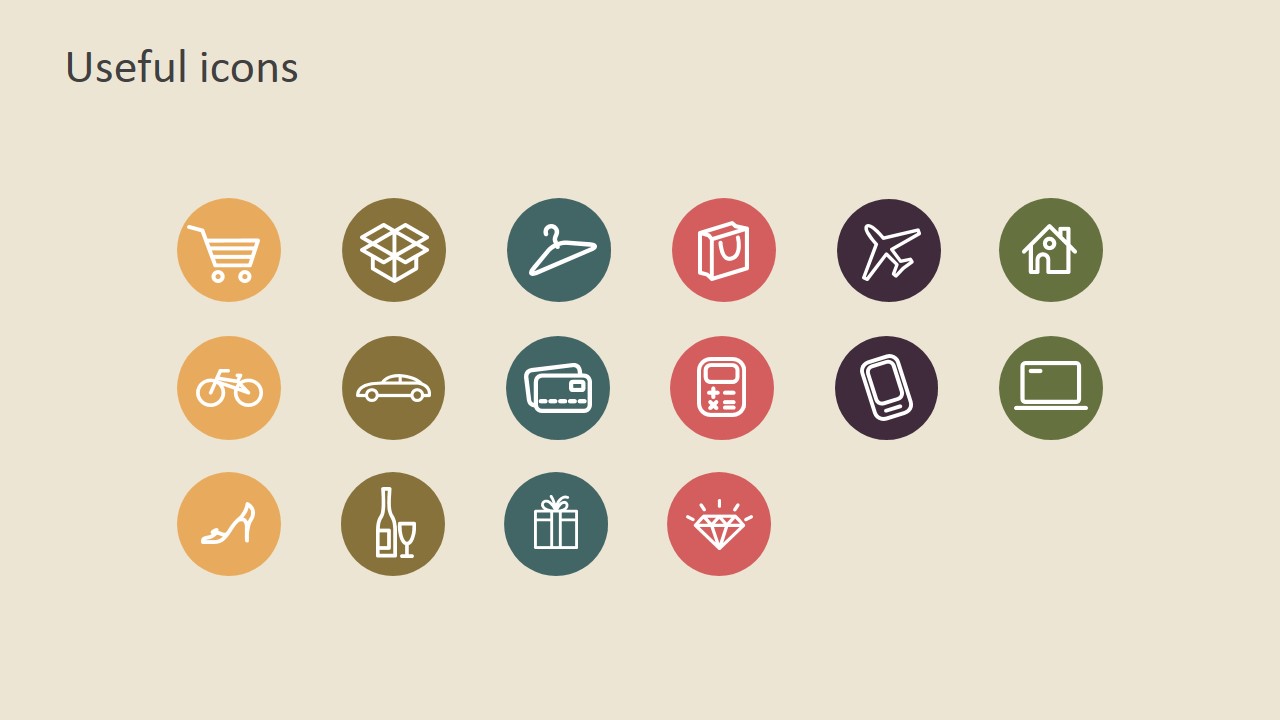 PowerPoint Icons Clipart Thin Design