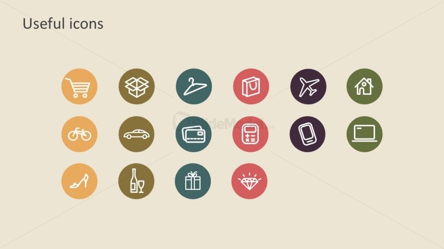 Useful Shopping Icons PowerPoint Vectors
