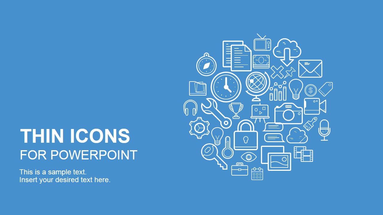 Creative Thin Icons Collection for PowerPoint