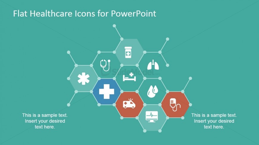 Flat Molecular Layout Design for PowerPoint with Icons