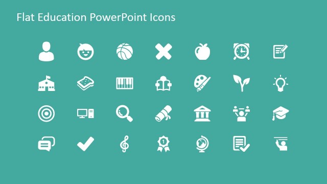 Education Theme PowerPoint Icons Gallery