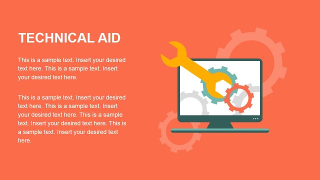 Flat Technical Aid Graphic for PowerPoint