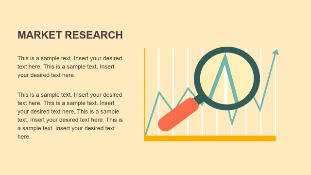 Flat Market Research Graphic for PowerPoint