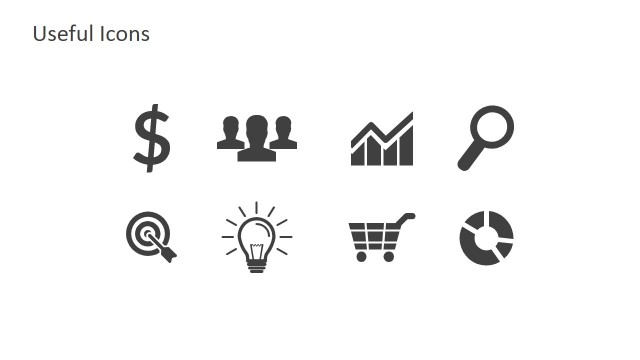 Generic Icons in Black and White Infographic