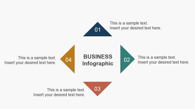 4 Steps Triangular Slide Business Diagram Concept