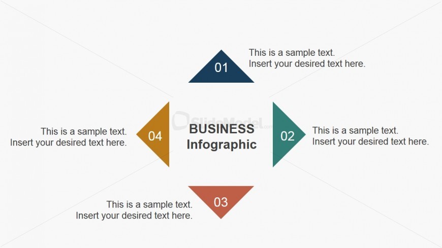 4 Steps Triangular Slide Business Diagram Concept