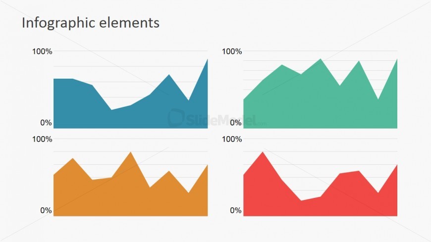 PowerPoint Area Charts Flat Design