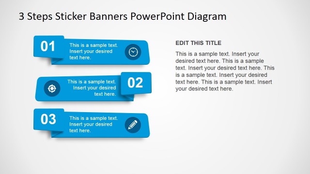 Numbered PowerPoint Banners with Icons