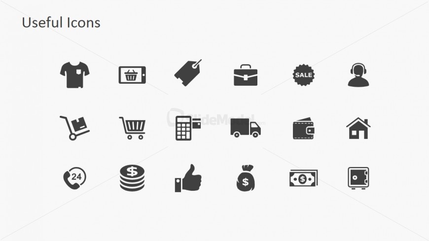 PowerPoint Icons Featuring e-Commerce