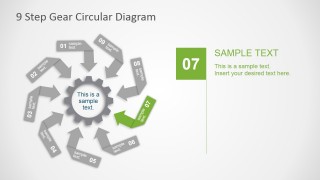 PowerPoint Flat Arrows Featuring a Gear Clipart Shapes