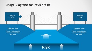 Bridge Diagram Graphic for PowerPoint with Risk Illustration