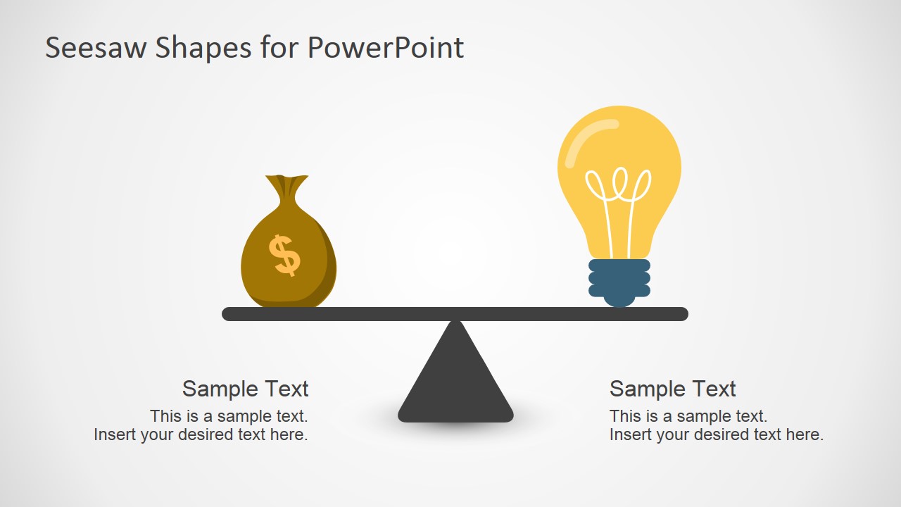 Seesaw Shape Diagrams For PowerPoint SlideModel