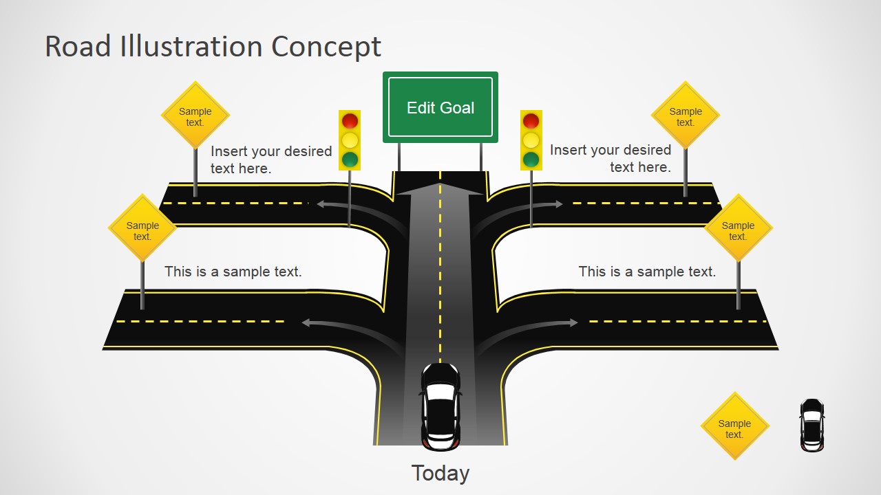 Road Cross Slide Design for PowerPoint