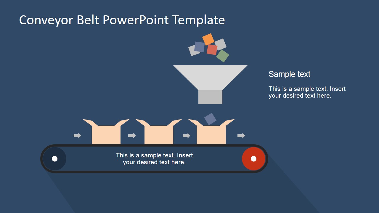 Flat Conveyor Belt PowerPoint Template SlideModel