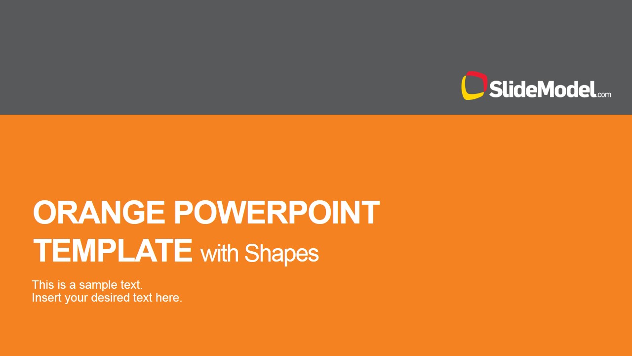 Orange PowerPoint Template with Shape Icons SlideModel