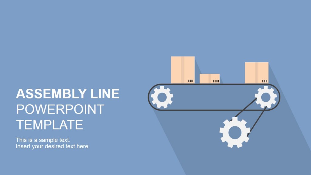 Assembly Line Flat Design Cover Slide for PowerPoint - SlideModel