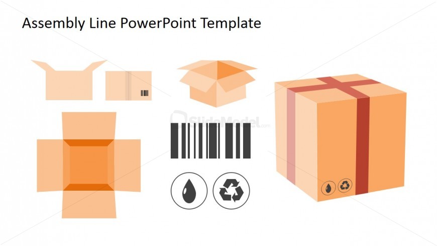 PowerPoint Shapes of Cardboard Box