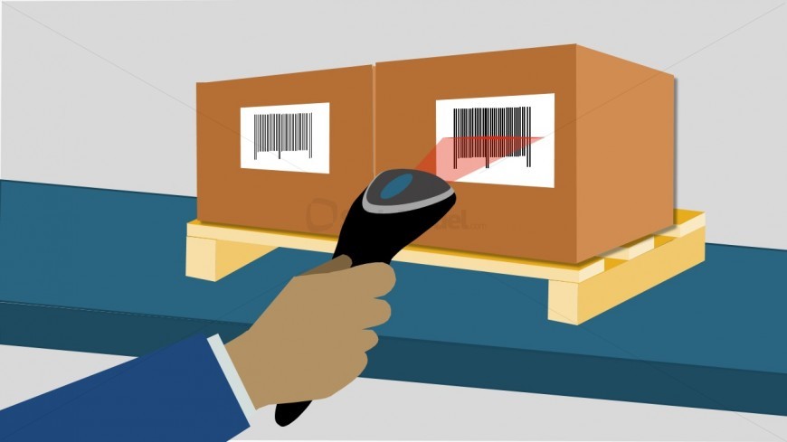 PPT Clipart Box and Barcode Reader