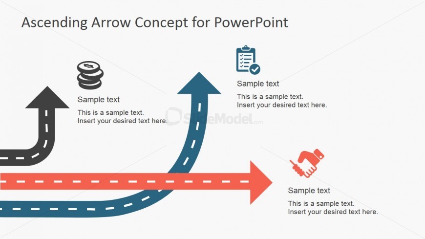 Mixed Arrows Path for PowerPoint