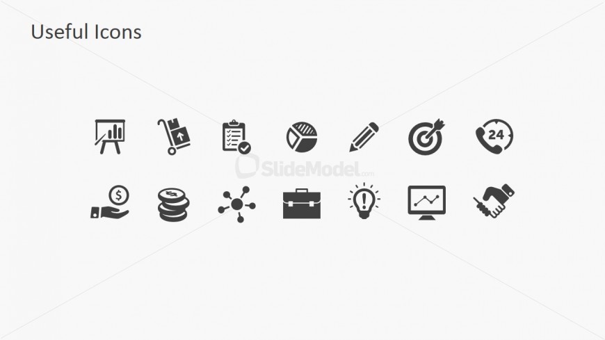 Basic PowerPoint Shape Icons Collection