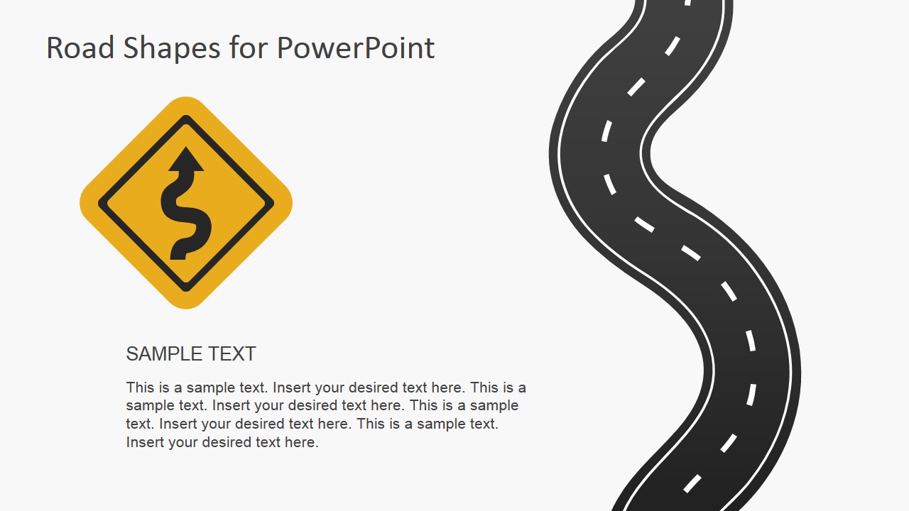 Risk Curve Road Slide Metaphor for PowerPoint