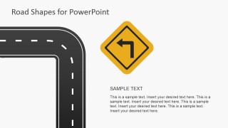 Turn Left Road Sign for PowerPoint