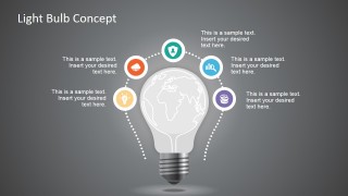 World Map & Light Bulb Design Concept