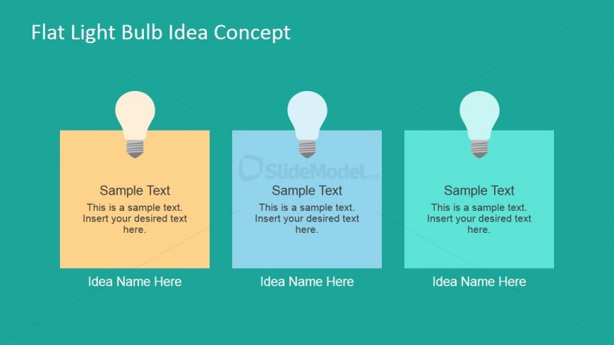 Comparing 3 Ideas Slide Layout