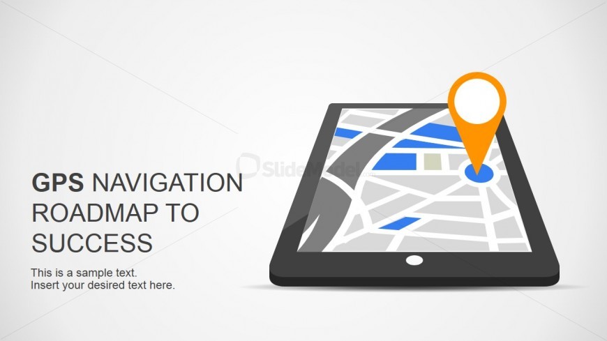 GPS Navigation Picture in Tablet Device