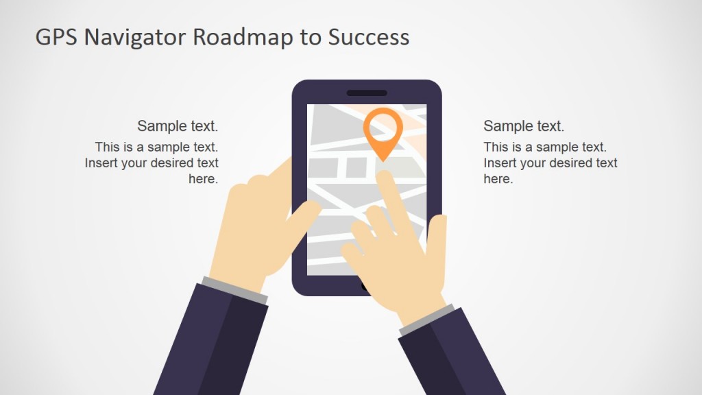 Tablet Device with GPS PowerPoint Shapes - SlideModel